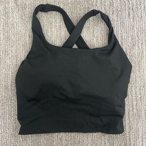 Black Cross-Back Crop - Women Sports Bra Top